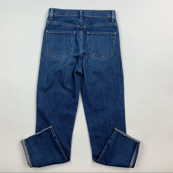 J Brand Jules Rhinestone Tuxedo Stripe Straight Leg Jeans in Urbanite Sz 26 - Picture 14 of 16